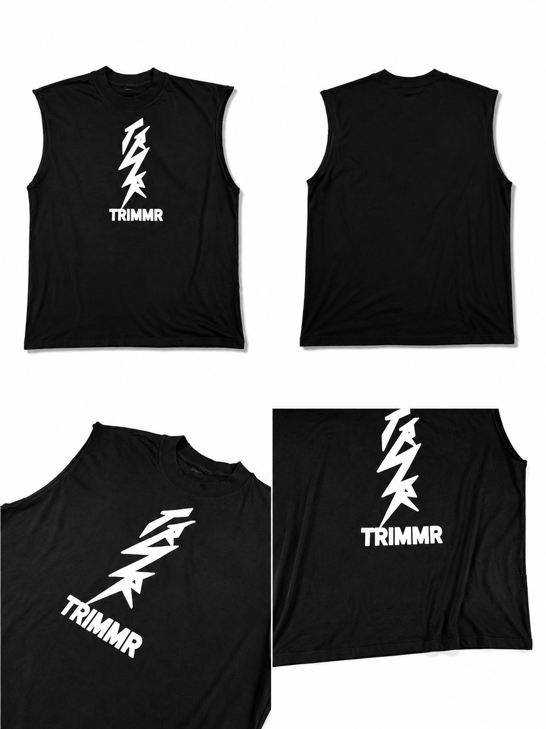 Black TRIMMR Essential Muscle Tee