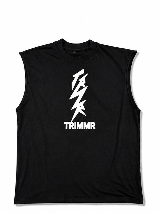 Black TRIMMR Essential Muscle Tee