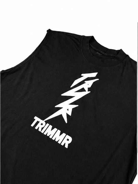 Black TRIMMR Essential Muscle Tee
