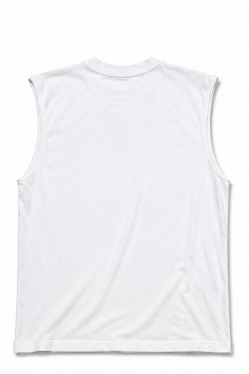 White TRIMMR Essential Muscle Tee