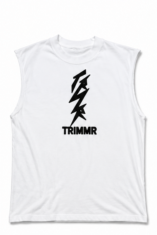 White TRIMMR Essential Muscle Tee